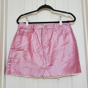 Pink Metalic Denim Skirt | Wild Fable by Target, Size 12 | Recyclable Material